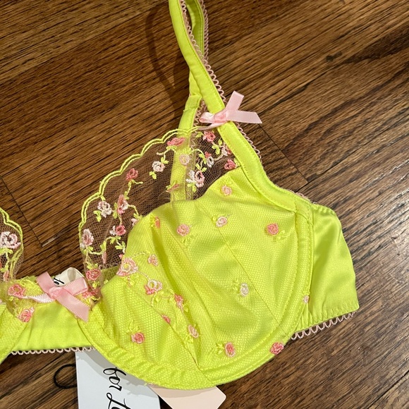 For Love and Lemons Neon Wild Rose Bra - Picture 8 of 9